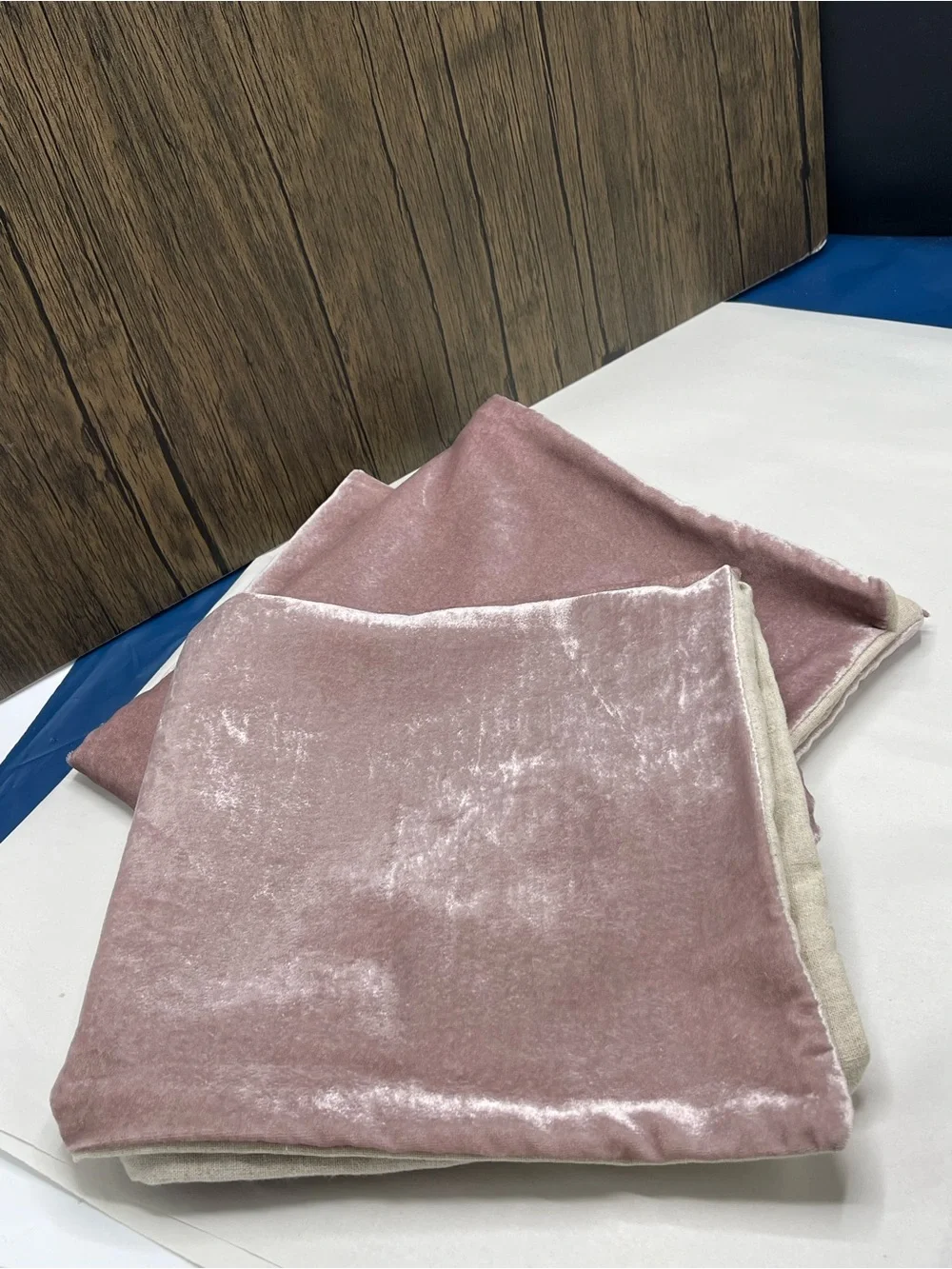 West Elm Lush Velvet Pillow Cover Dusty Blush 20x20 Set of 2